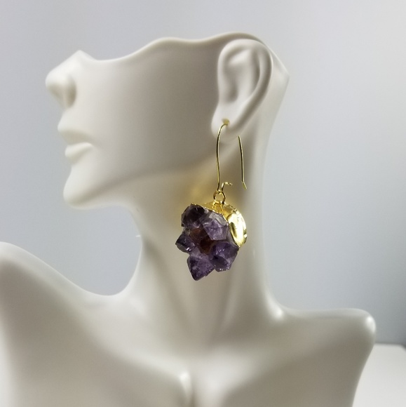druzy agata earring - Picture 3 of 4